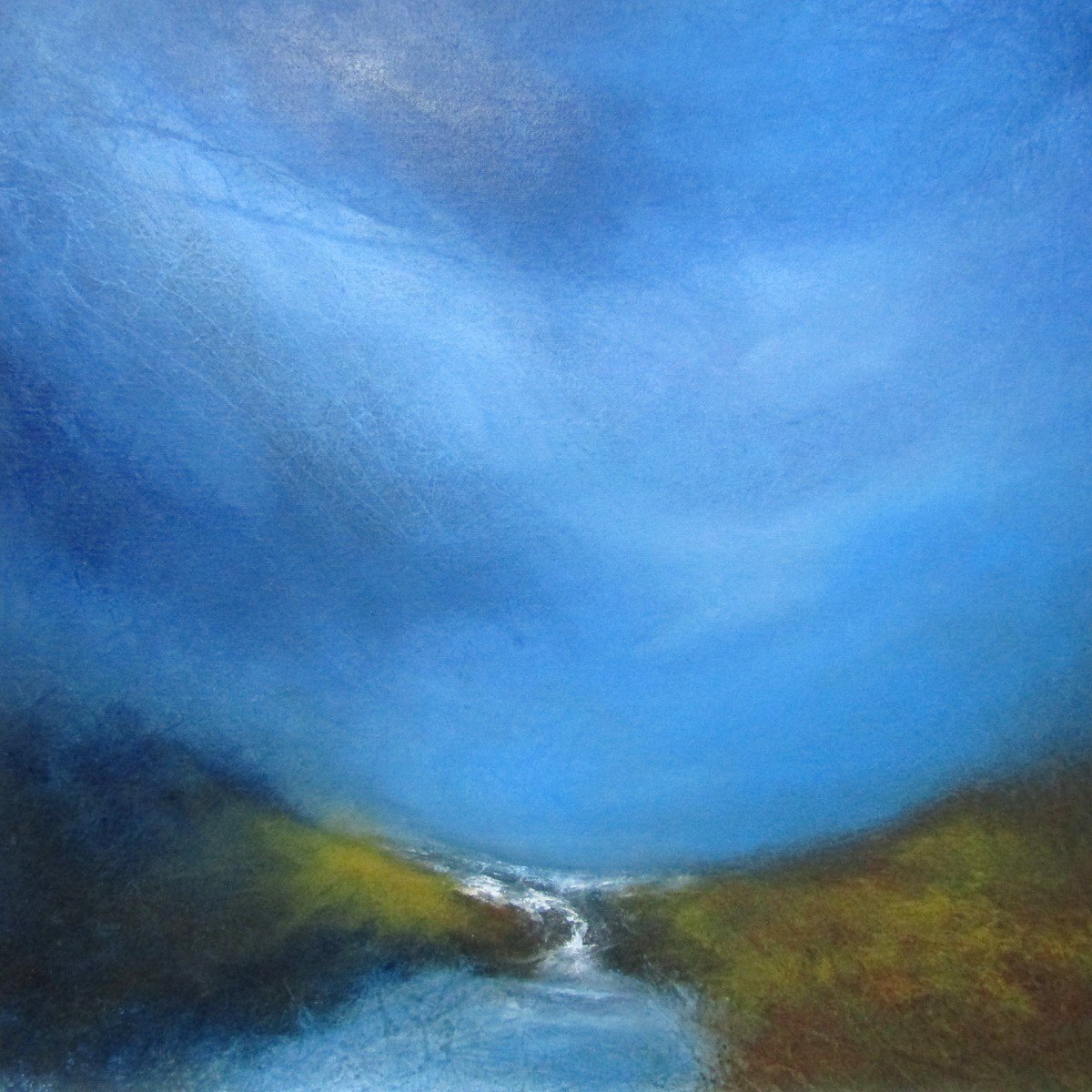 Impressionistic Landscape Acrylic Painting By Oconnart, 24 X 24", Fell Beck, Original Artwork