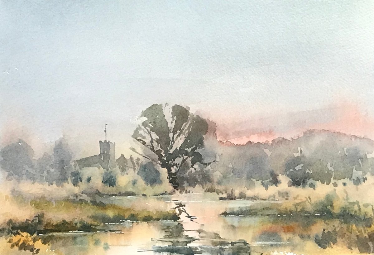 Dusk on the creek by Vicki Washbourne