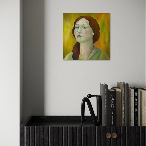 Portrait in Green Light