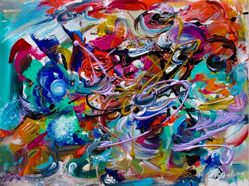 Genesis 240822 - original acrylic abstract painting by Galina Victoria