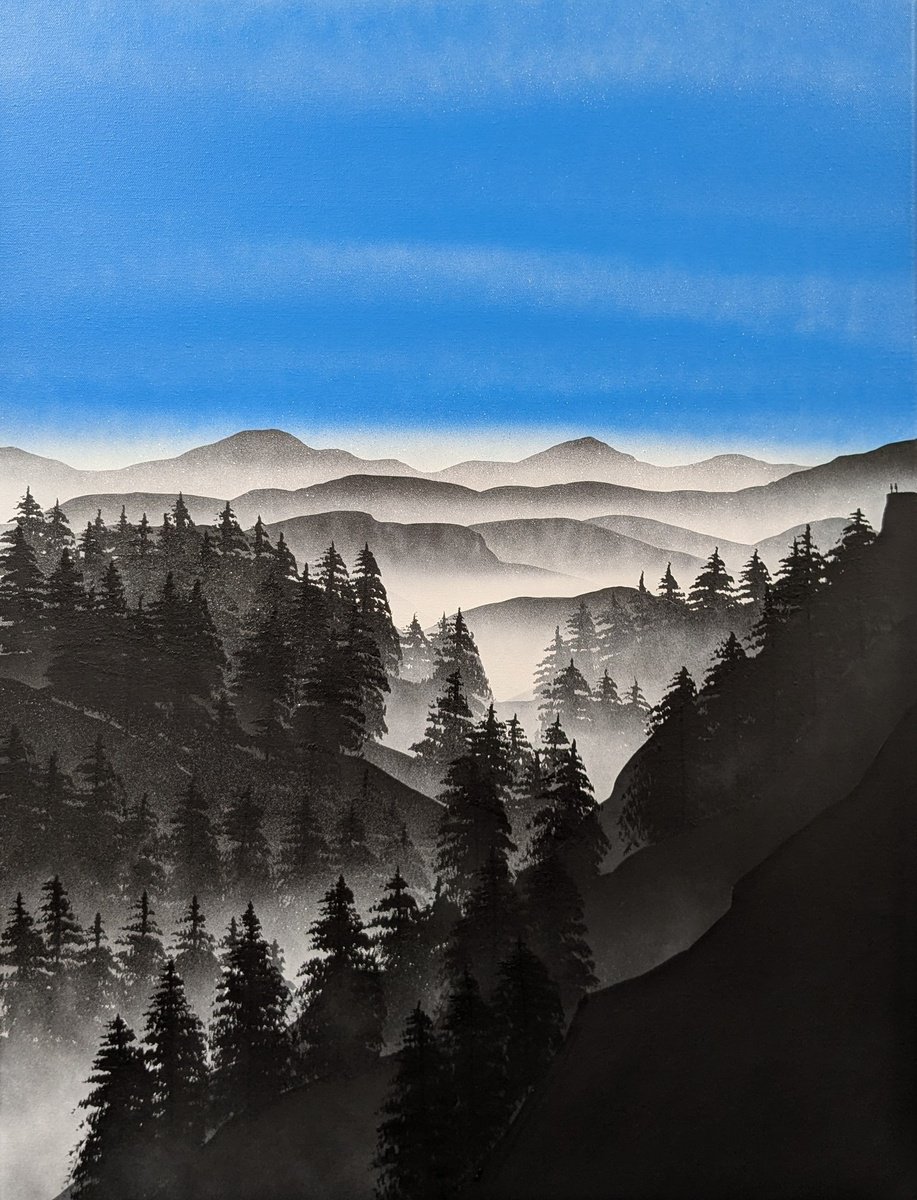 Landscape Acrylic Painting By Robert Owen Bloomfield, 24 X 31", ShaS?di?i?n 9, Original Artwork