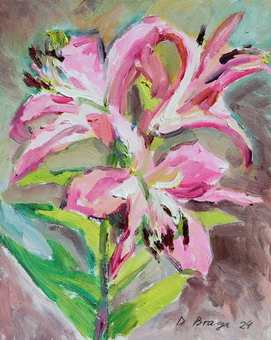 Rose lilies (etude)