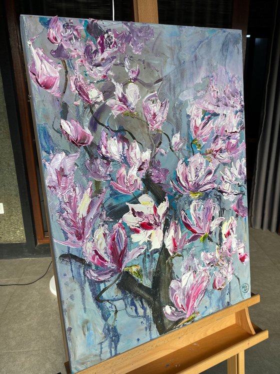 Magnolia Tree Oil Art