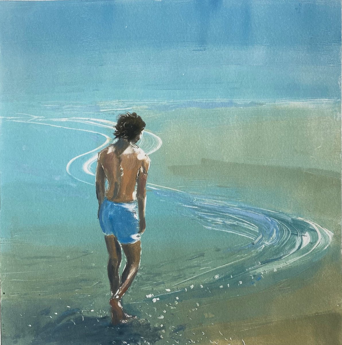 Beach Boy, Noon by Rebecca Denton