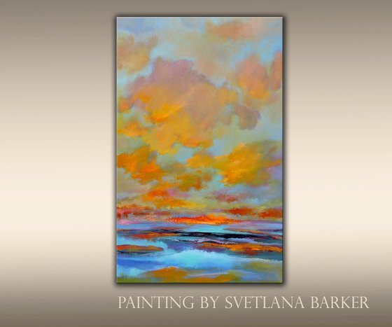 Evening grows Golden, 30" x 48".