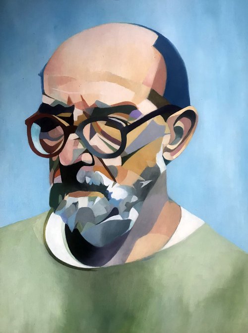 Portrait of the artist Euan Uglow by Andrew Lander
