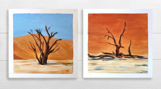Desert Acacia Diptych