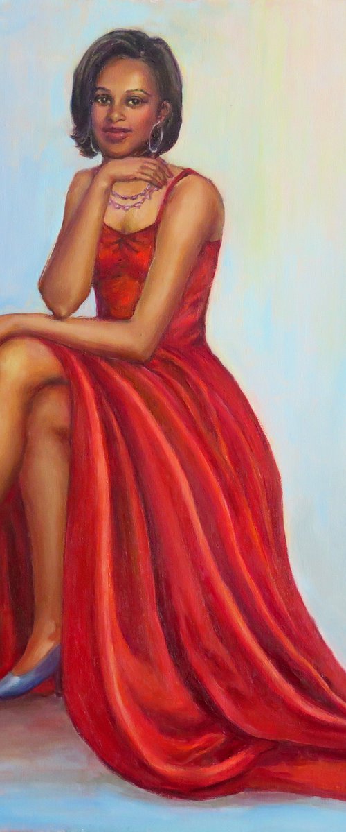 Commission Portrait of Laura's Mom by QI Debrah