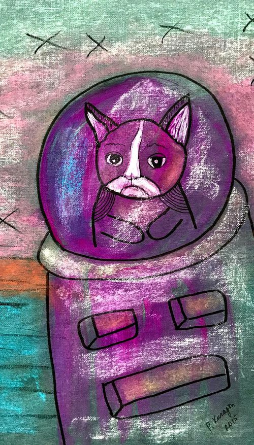 Space cat by Pavel Kuragin