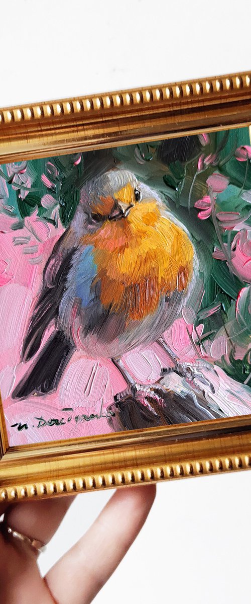 Robin bird by Nataly Derevyanko