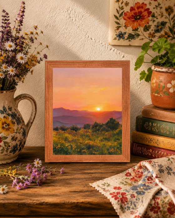 California golden hour landscape