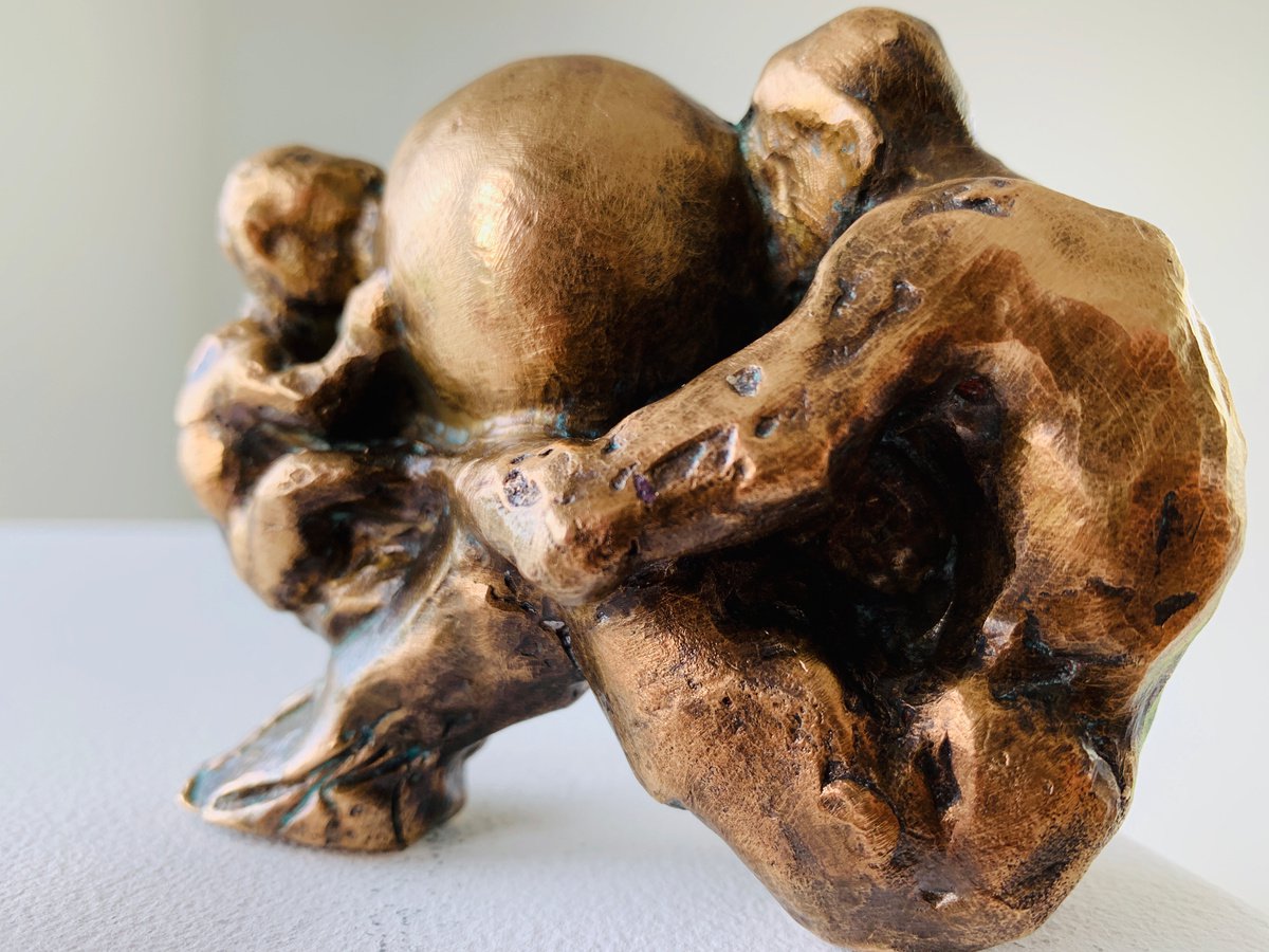 Alexandra Konstantinovna | Original  Bronze Sculpture | Circle Of Life | 10 X 7Cm | Artwork For Sale On Artfinder