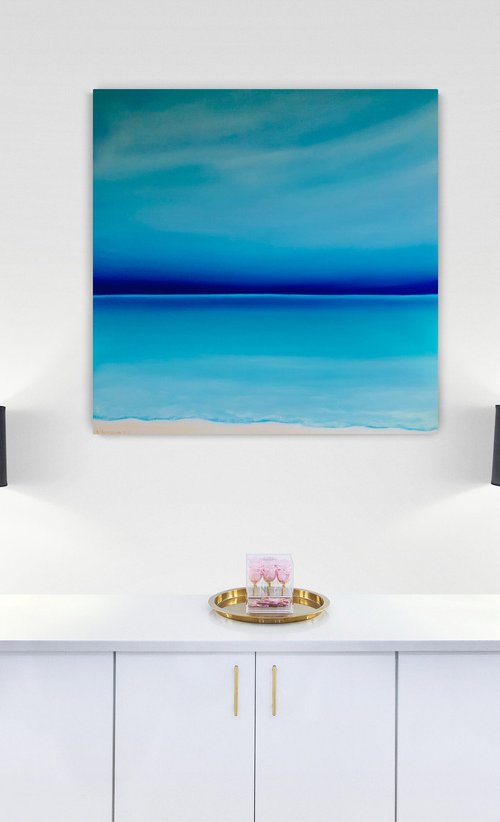 French Riviera and turquoise horizon by Nataliia Krykun