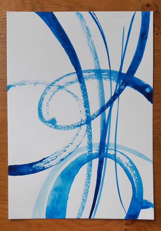 "Calligraphy In Blue"