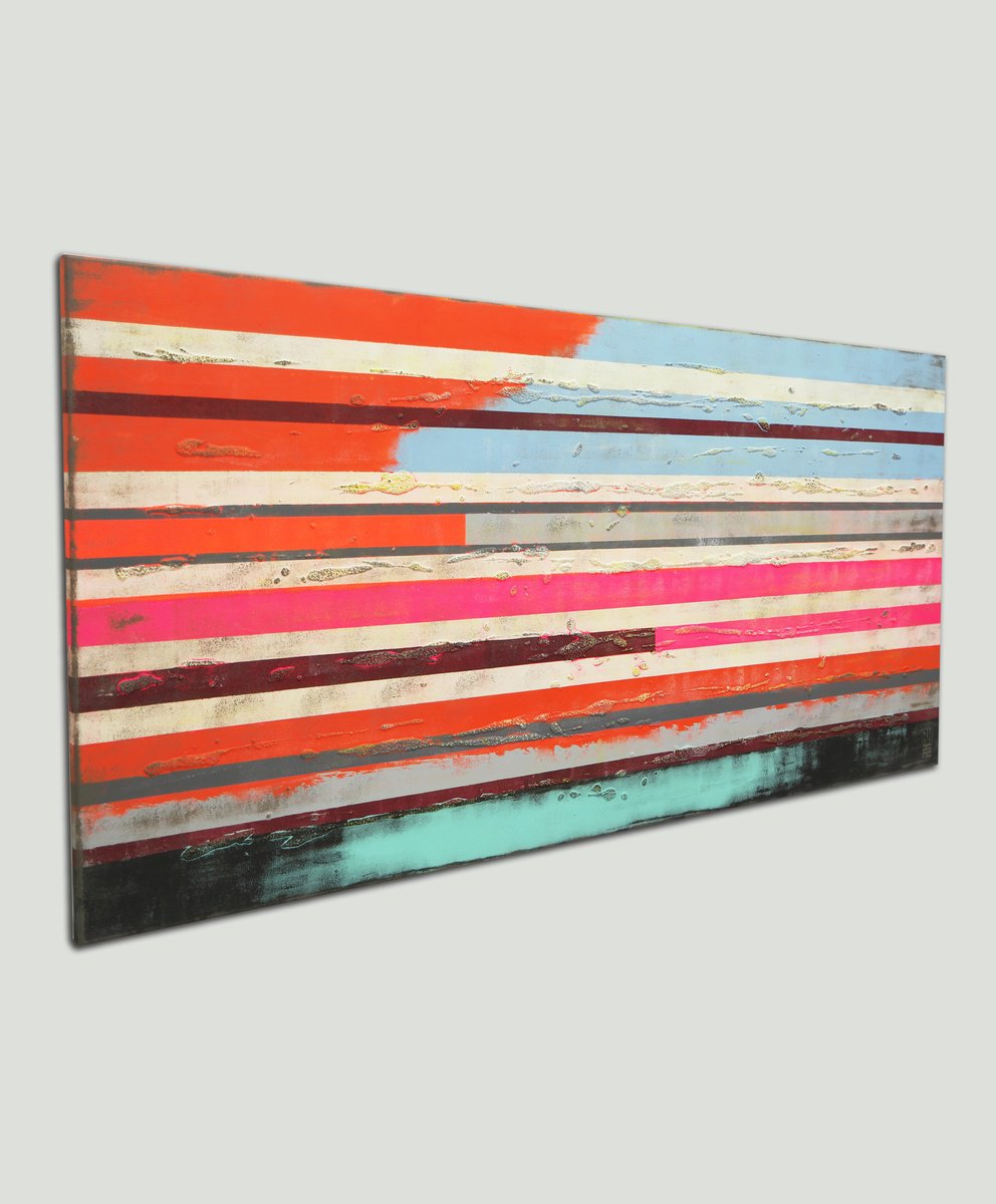 Neon Pop Art Lines By Ronald Hunter, 55 X 28, Artwork For Sale On Artfinder