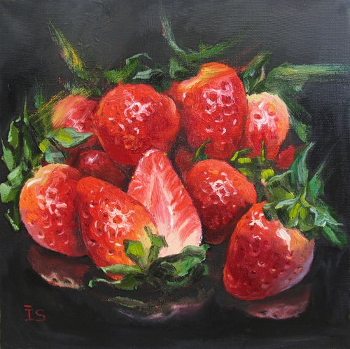 First strawberry of the year by Irina Sergeyeva