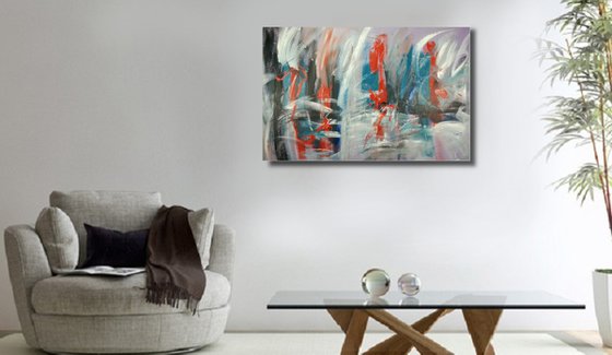 large paintings for living room/extra large painting/abstract Wall Art/original painting/painting on canvas 120x80-title-c626