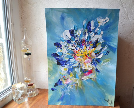 Abstract Blue bouquet