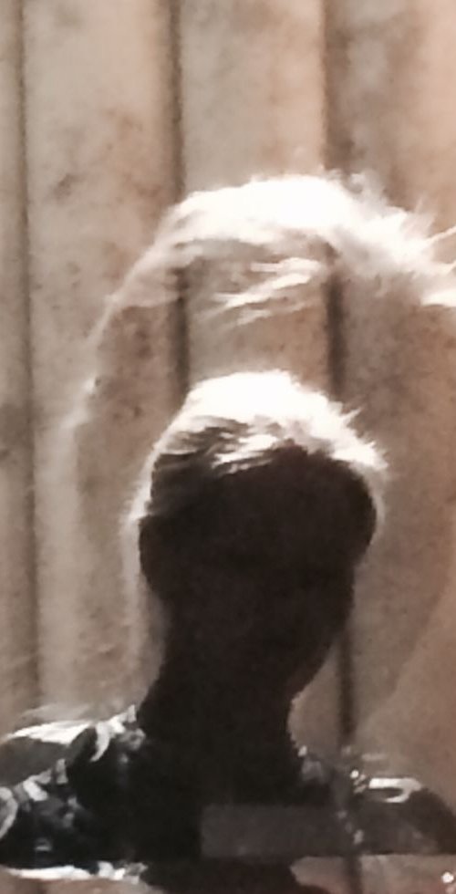 MY TWO EXTRA HEADS - SELFPORTRAIT IN VICTORIA AND ALBERT MUSEUM LONDON by Hana Auerova