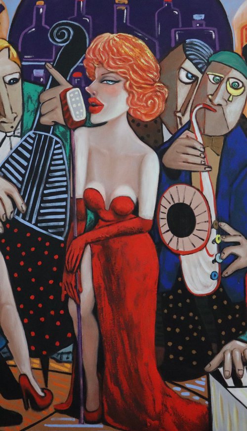 Lady in red I love you. by Ta Byrne