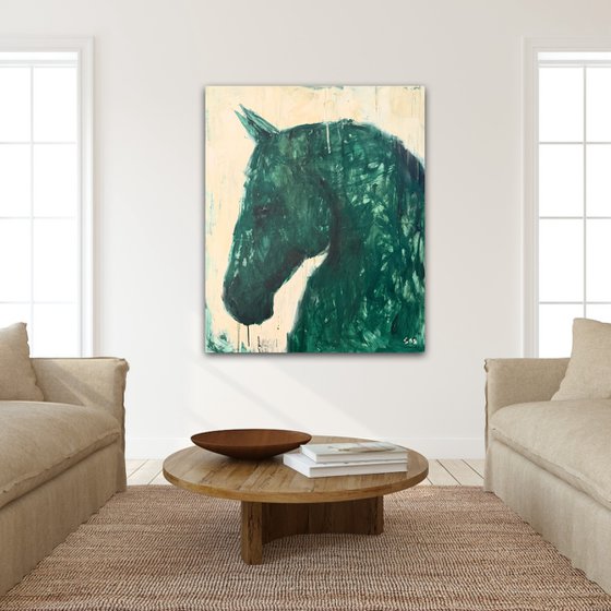 Green horse