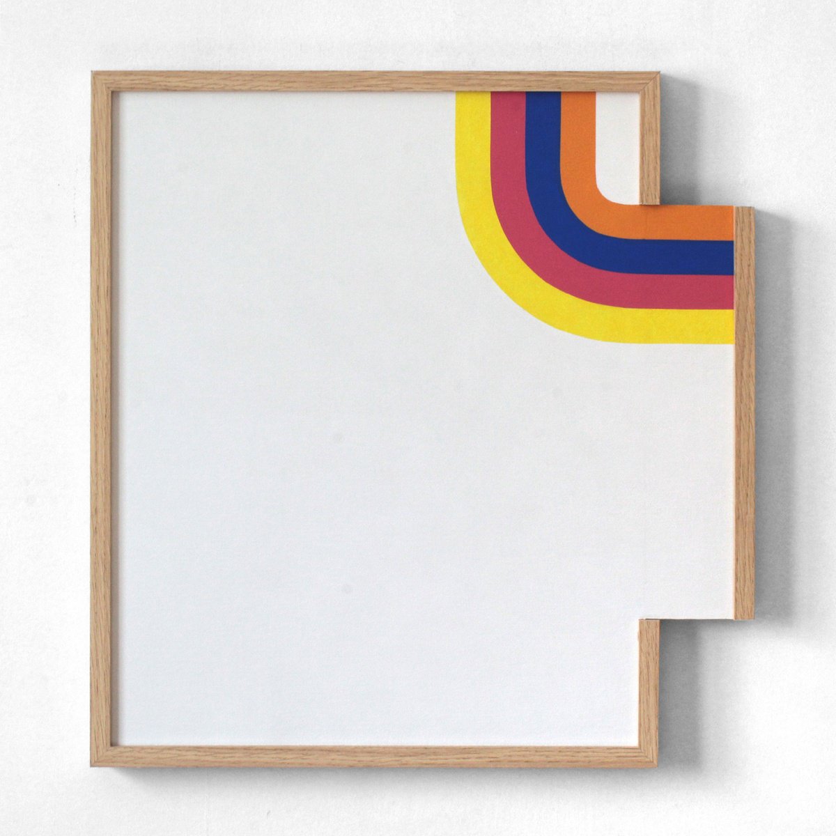 Geometric Abstract Acrylic Painting By Martin Singer, 19 X 21", C4B-21, Original Artwork