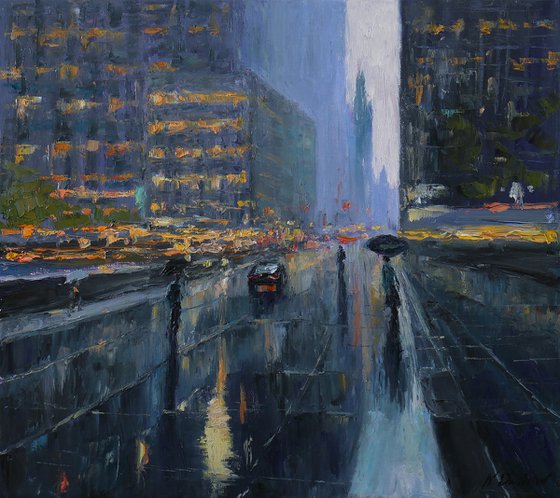 The Rainy Day In New York - New York painting