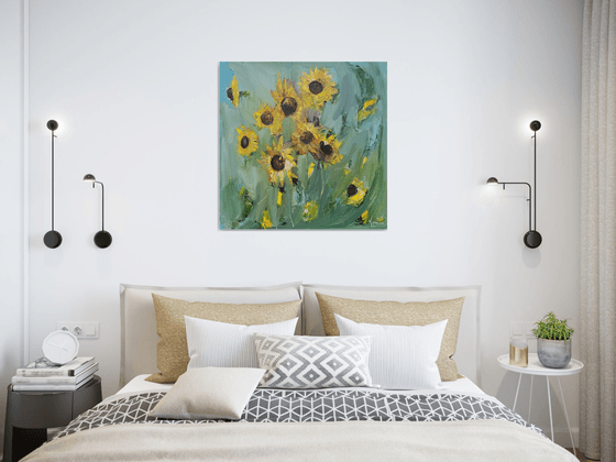 Sunflowers in Motion