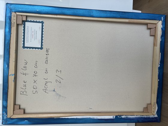 Hand-painted Blue Flow