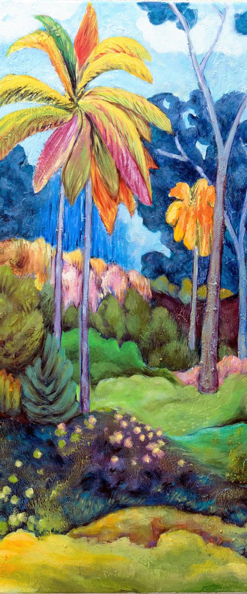 Landscape With Three Palms by Suren Ter-Avakian