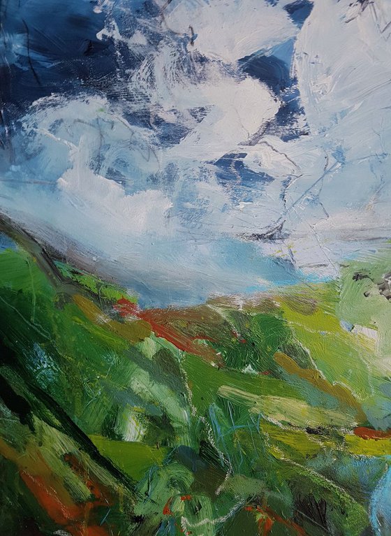 Abstract Scottish Highlands painting