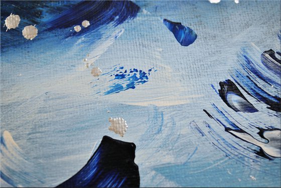 Lyrics of the Ocean - Abstract Art - Acrylic Painting - Canvas Art - Framed Painting - Abstract Sea Painting - Ready to Hang