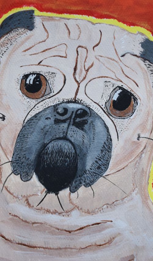 Sad Pug Boy No. 1 by Sharyn Bursic