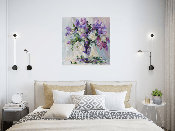 Lilac in an antique vase