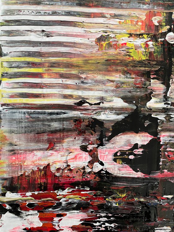 "Cut To The Quick" - Original PMS Abstract Diptych Acrylic Paintings On Canvas - 40" x 20"