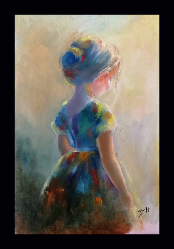 Girl facing the sunlight