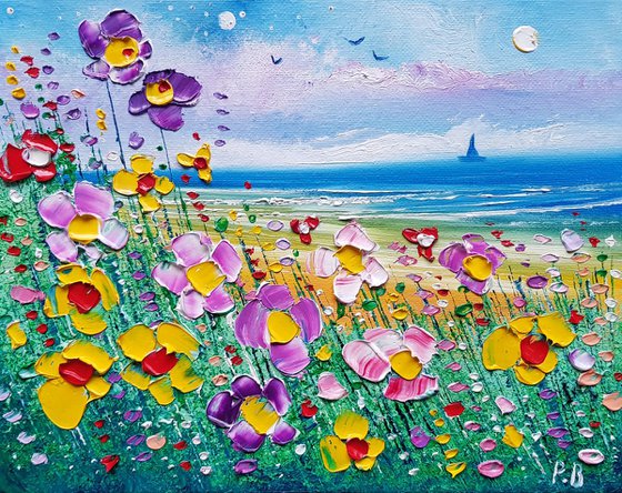 "Our Beach & Flowers in Love"