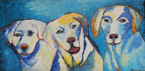 Three dogs by Maria Karalyos
