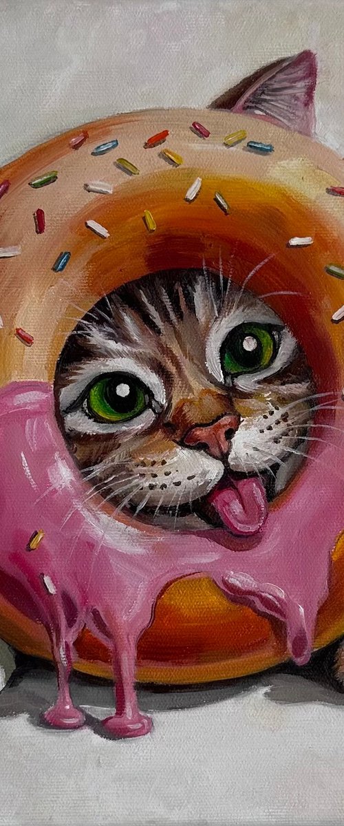Cat in a Donut by VICTO