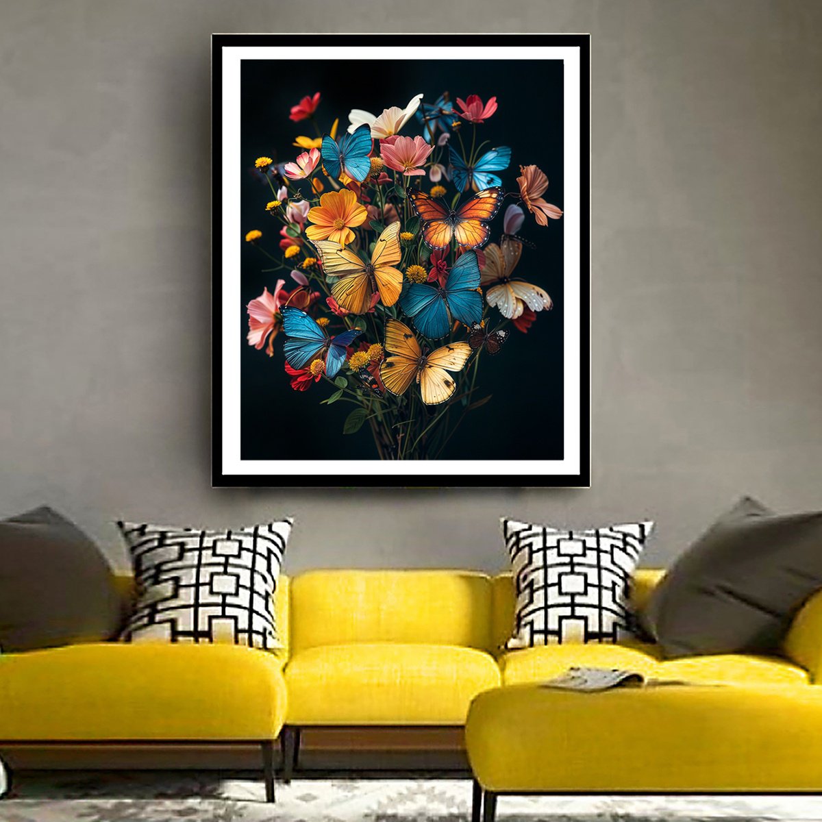 Photorealistic Botanical Photograph By Michael Filonow, 26 X 32", Butterfly Garden 10, Original Artwork