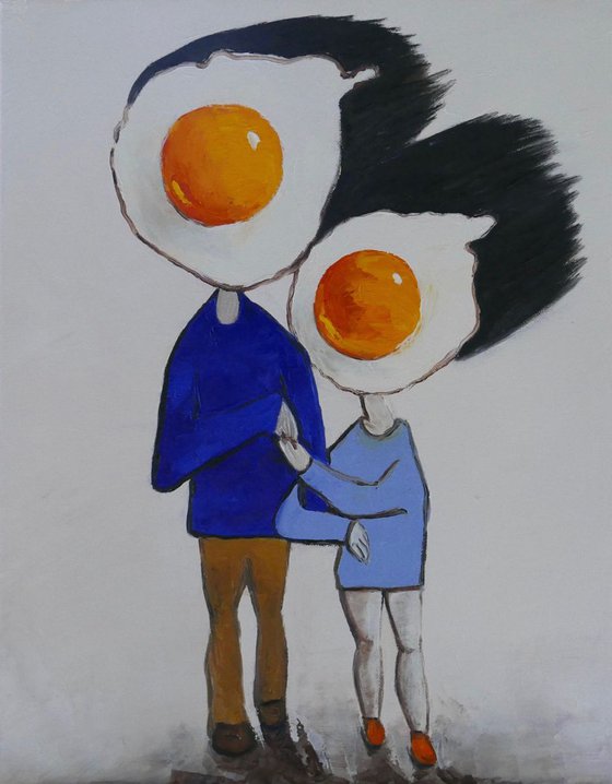 Egg boy with girlfriend