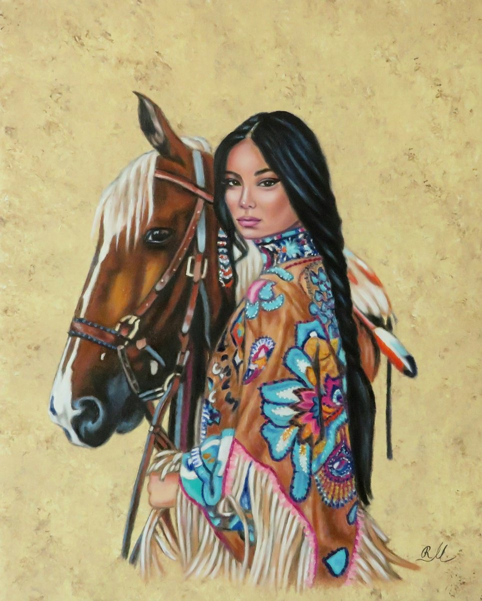 Photorealistic Portrait Oil Painting By Monika Rembowska, 16 X 20", "Winona", Original Artwork