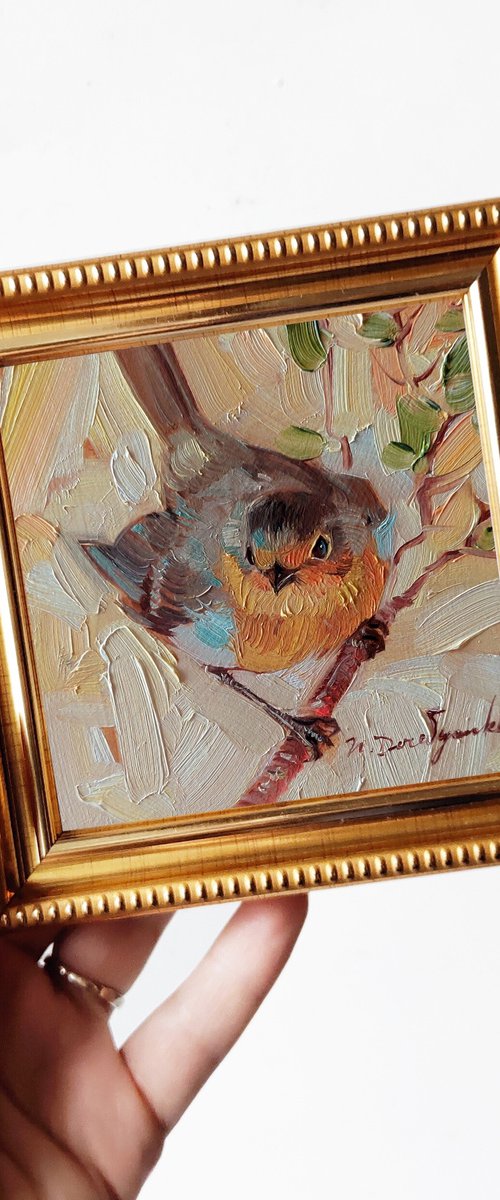 Robin bird by Nataly Derevyanko