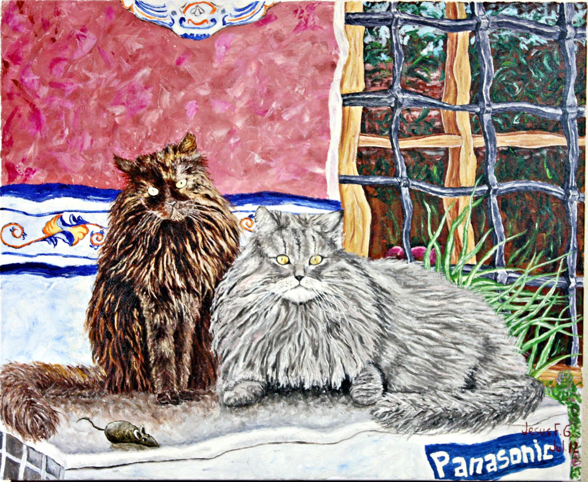 Malena y Rudolf con raton sobre Panasonic.  Malena and Rudolf with mouse on Panasonic. by Jesus Gomez