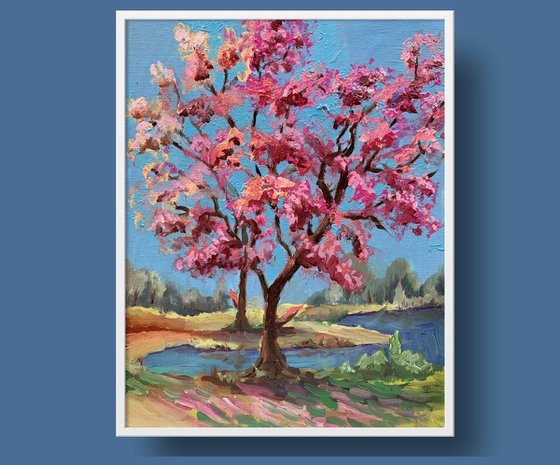 Abstract pink tree.