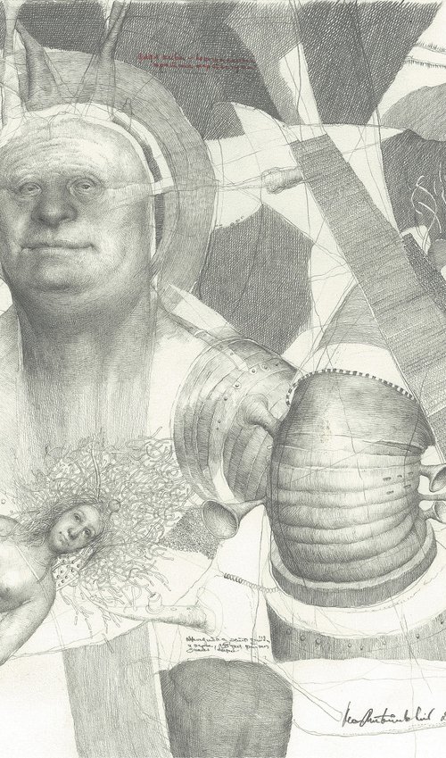 SOLD! SACRIFICE. Drawing by Konstantin Antioukhin