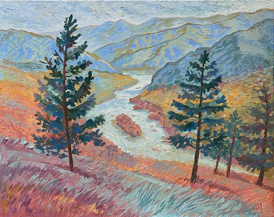 Altai , Katun River landscape
