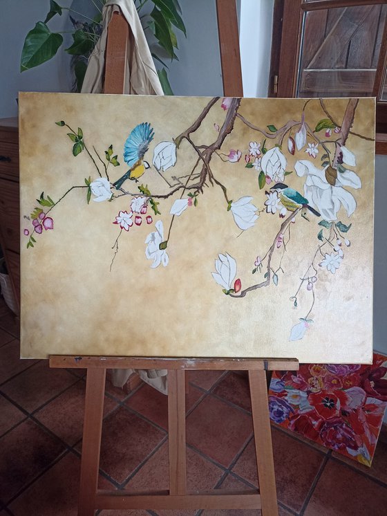 Birds on a branch