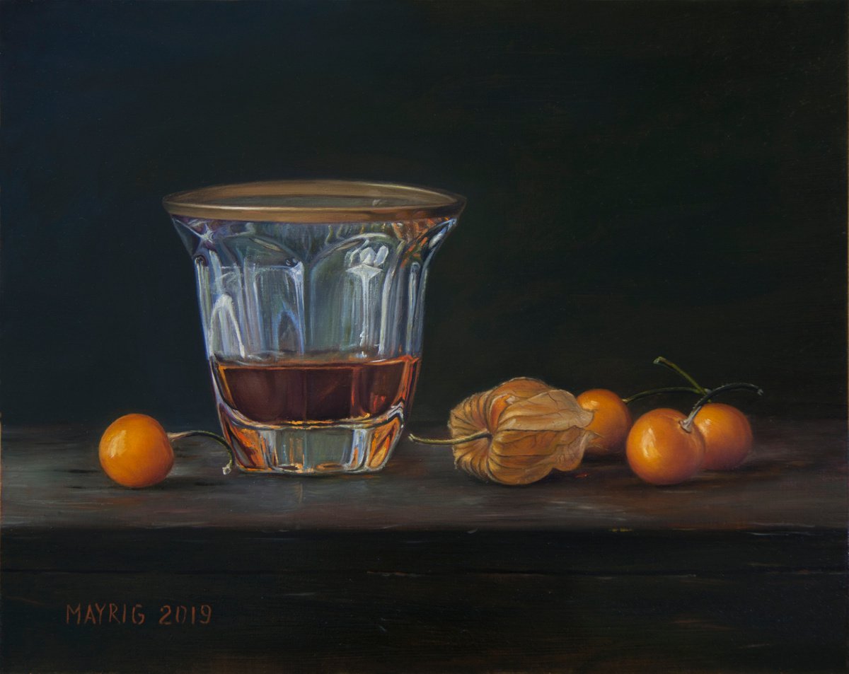 Treat of brandy and physalis by Mayrig Simonjan