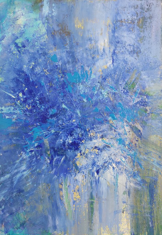 Abstraction. Spring blue bouquet